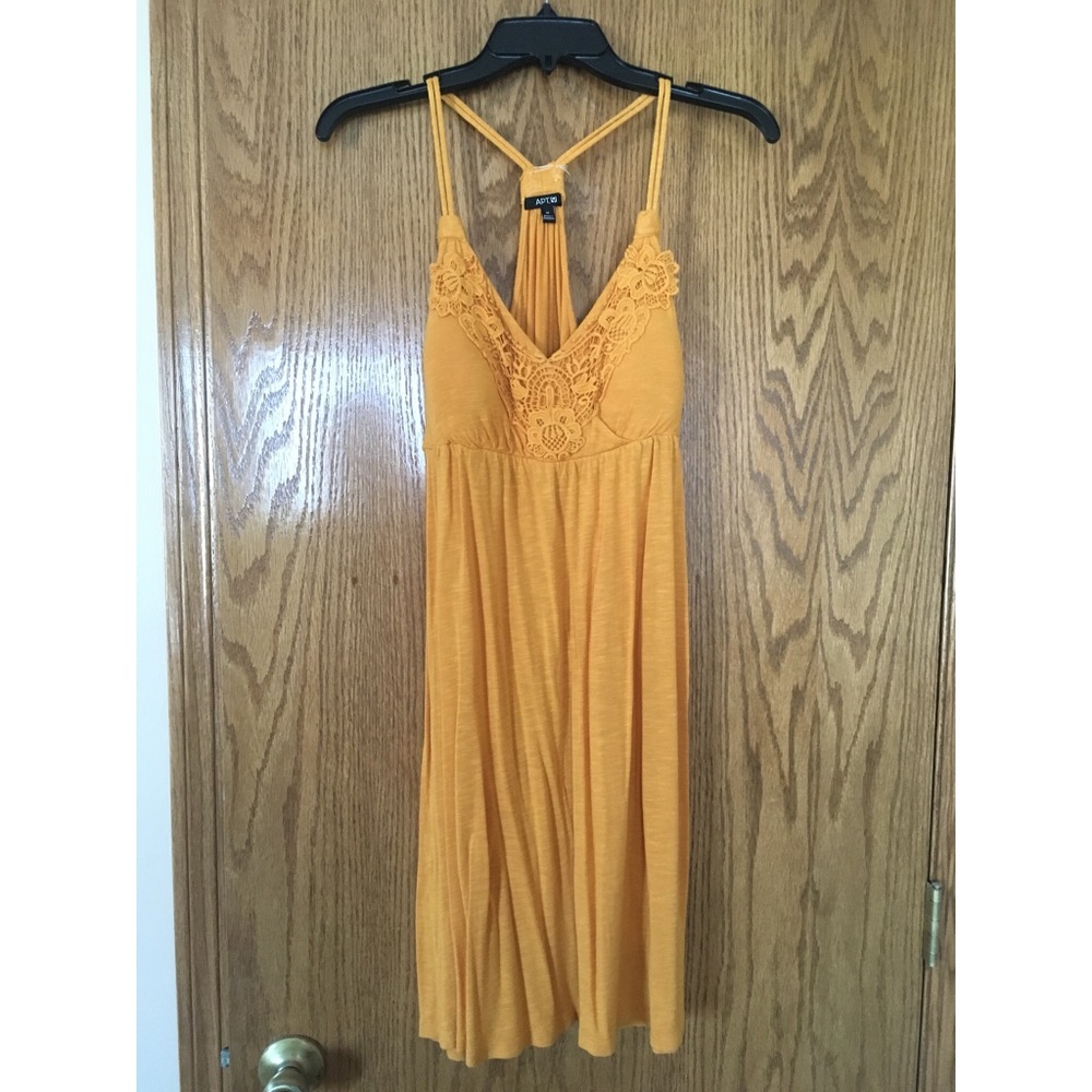 Mustard yellow boho dress